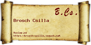 Brosch Csilla névjegykártya